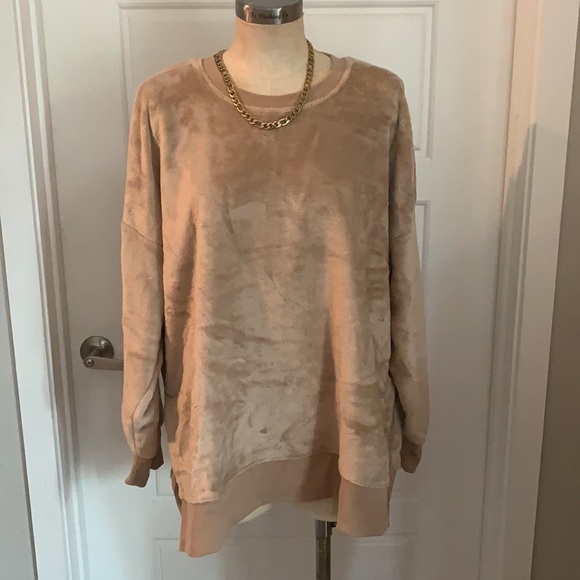 NWT Suede Sweatshirt, Size L - Picture 1 of 7